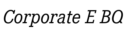 Corporate E BQ Font Image