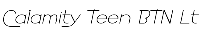 Calamity Teen BTN Lt Font Image