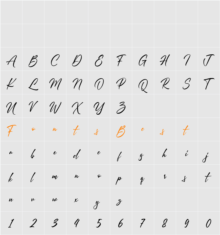 Berlliont Character Map