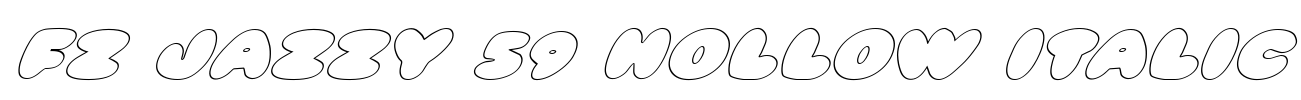 FZ JAZZY 59 HOLLOW ITALIC Font Image