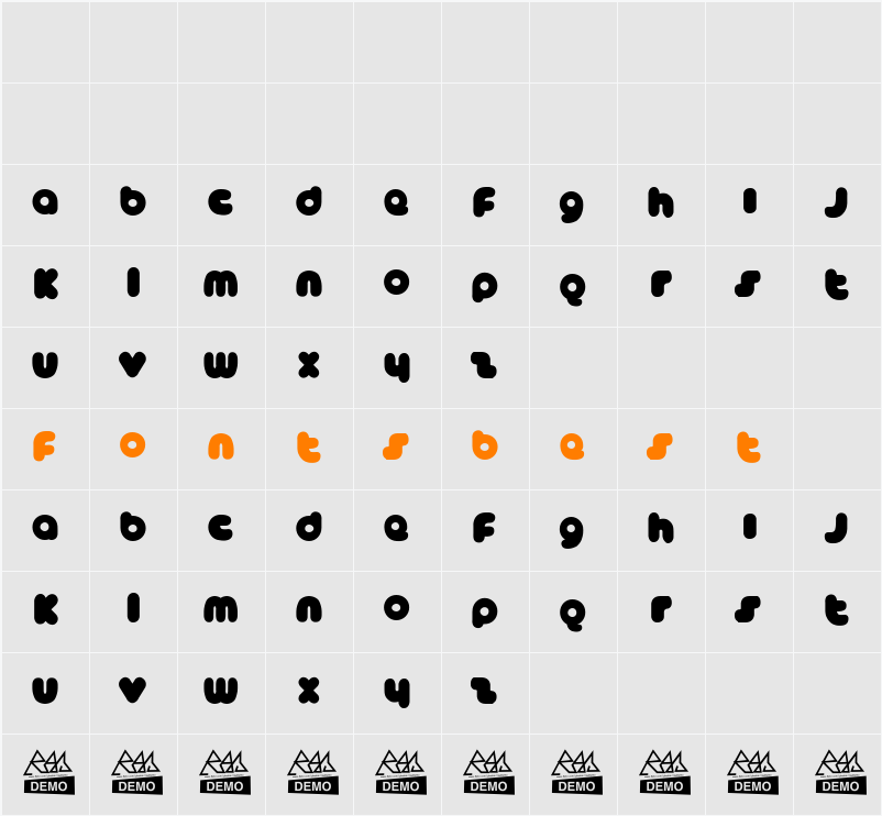 CATBÖX Character Map