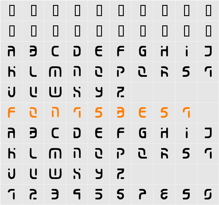 JI-Flacks Character Map