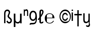 Bungle City Font Image