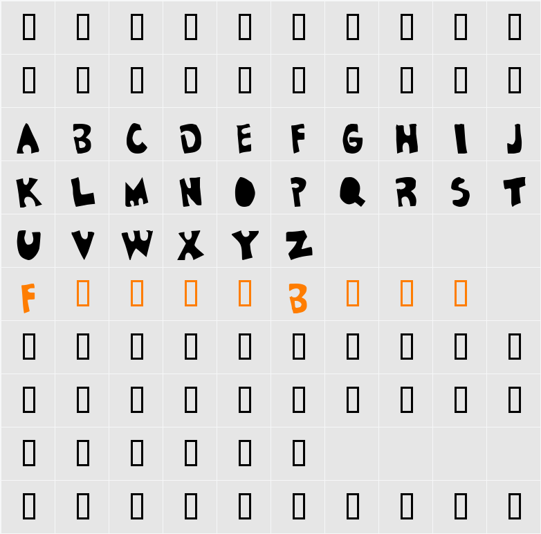 Airwalker! Character Map