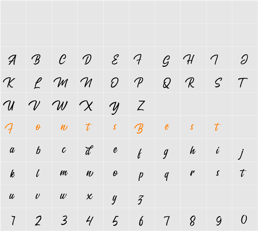 The Bredan Character Map