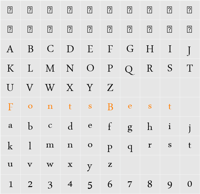 Arabic Typesetting Character Map