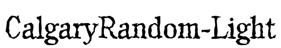 CalgaryRandom-Light Font Image