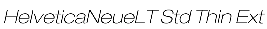 HelveticaNeueLT Std Thin Ext Font Image