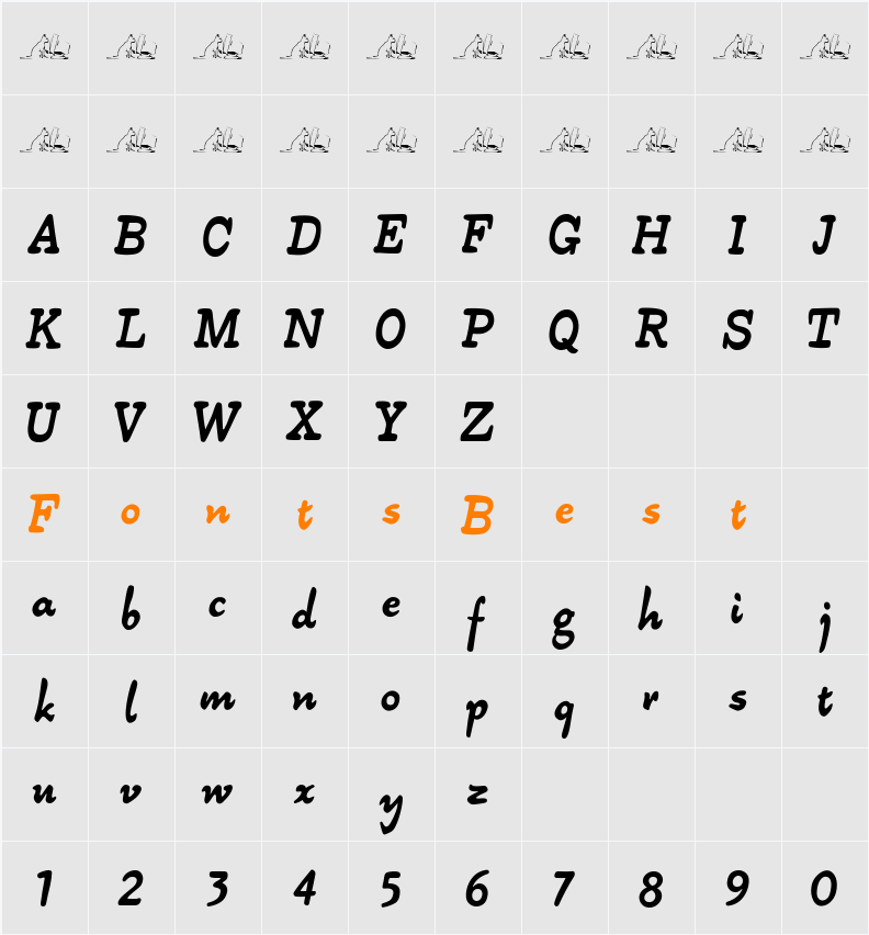 Alpha54 Character Map