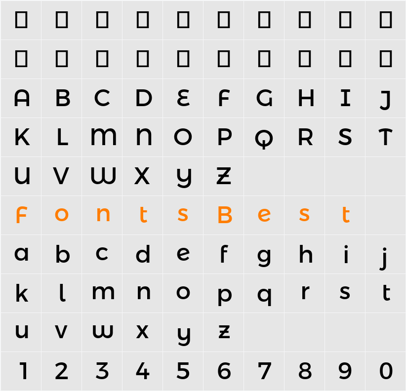 Montserrat Alternates Character Map