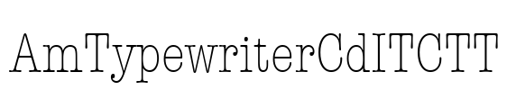 AmTypewriterCdITCTT Font Image