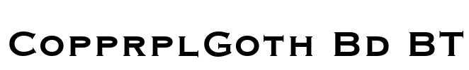 CopprplGoth Bd BT Font Image