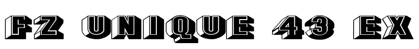 FZ UNIQUE 43 EX Font Image