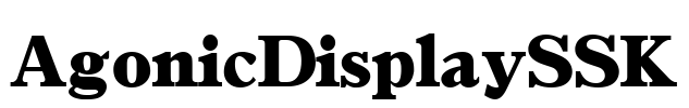 AgonicDisplaySSK Font Image