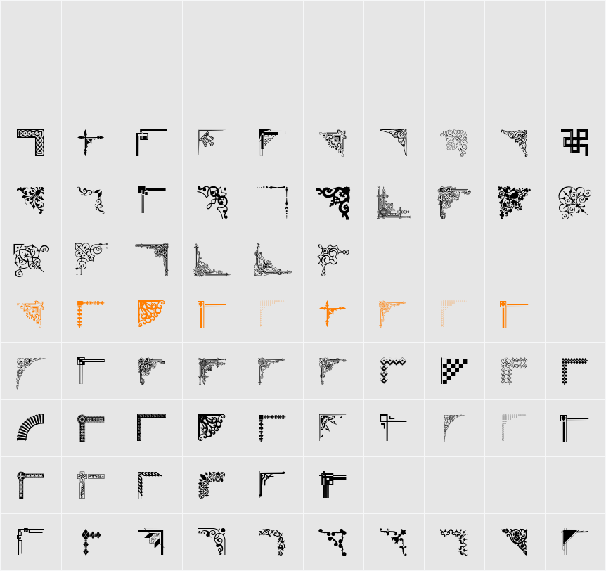 CornPop Character Map