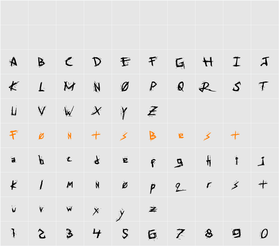 Assassin Nation Bold Character Map