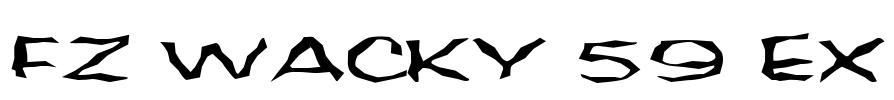 FZ WACKY 59 EX Font Image