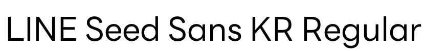 LINE Seed Sans KR Regular Font Image