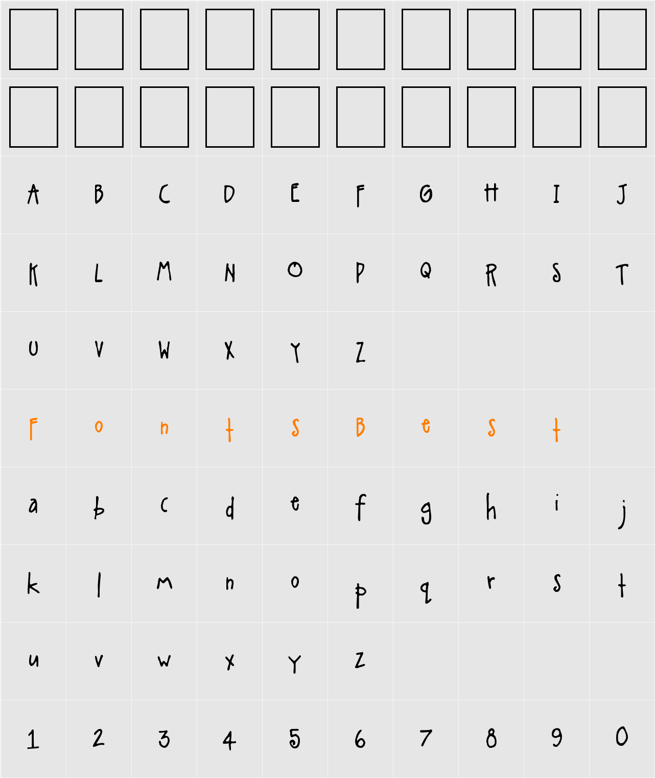 A Little Pot Character Map