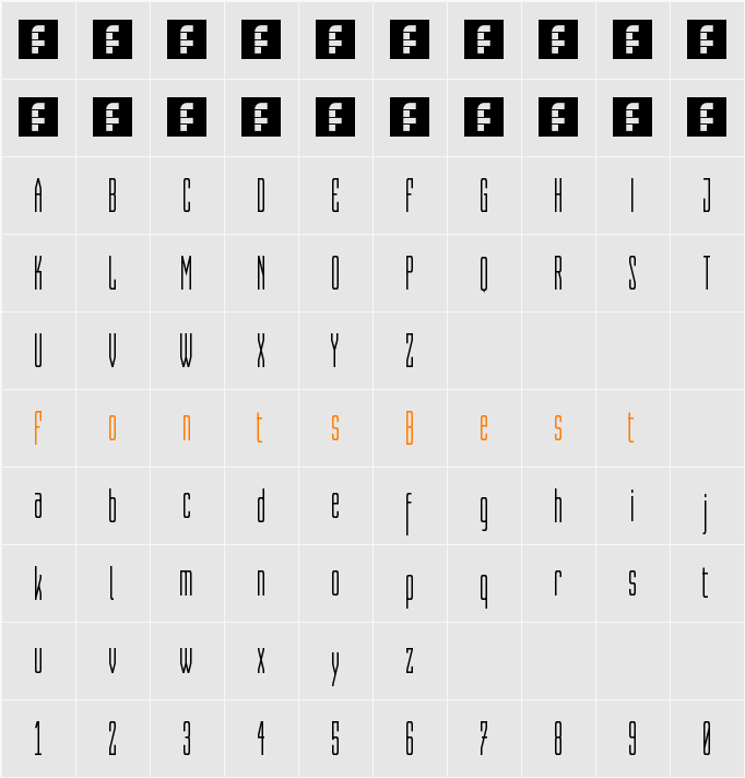 Capitalia Rounded Character Map