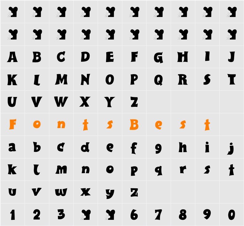 Breadcrumbs DEMO Character Map