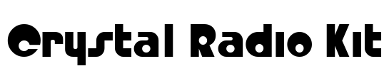 Crystal Radio Kit Font Image