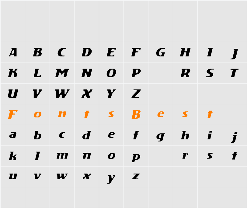 DS Motion Demo Character Map