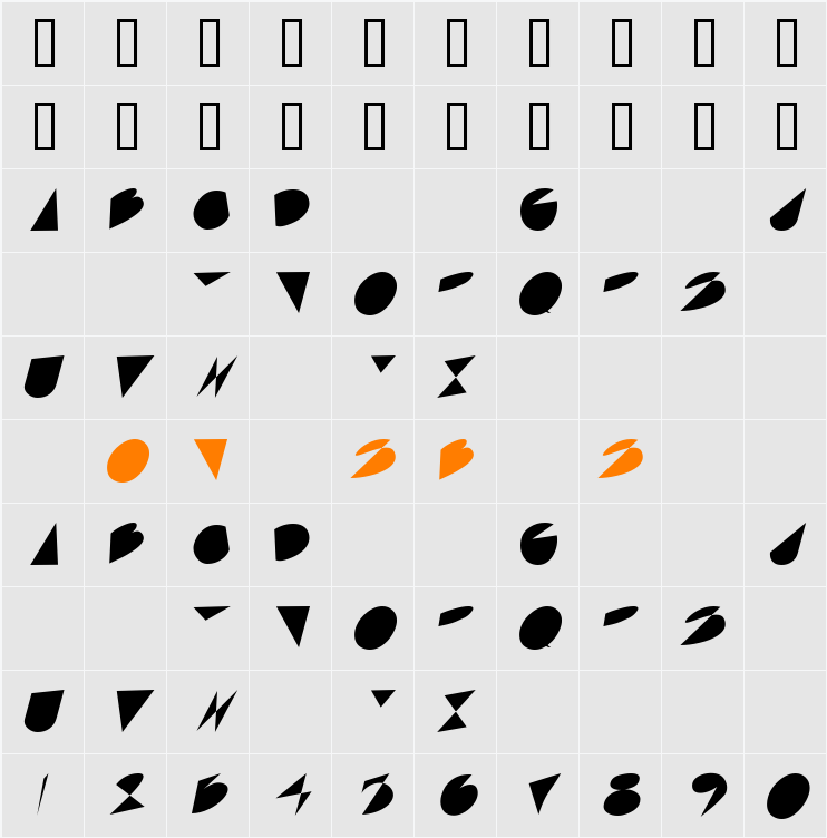 Archi Character Map