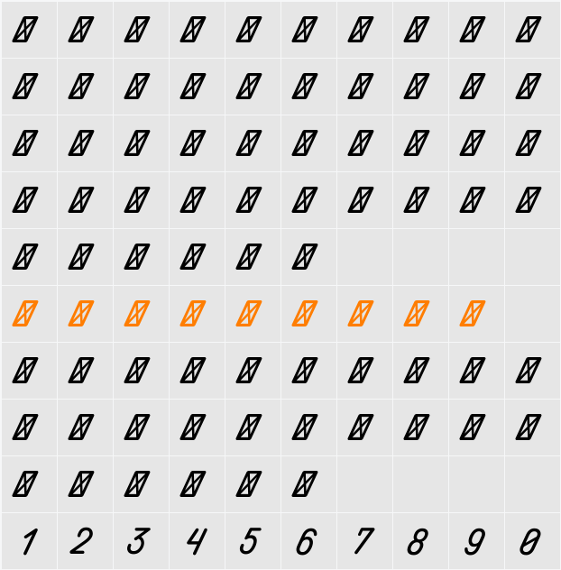 Flamingo v2 FM Character Map