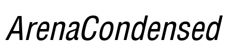 ArenaCondensed Font Image