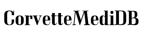 CorvetteMediDB Font Image