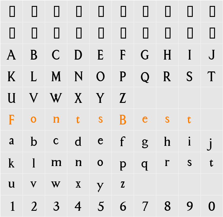 Anarcharsis Basic LF Character Map