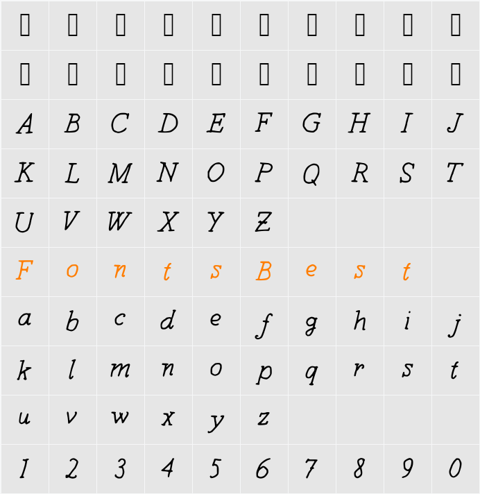 AnotherSunday Character Map