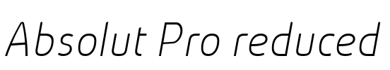 Absolut Pro reduced Font Image