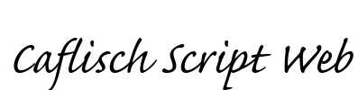 Caflisch Script Web