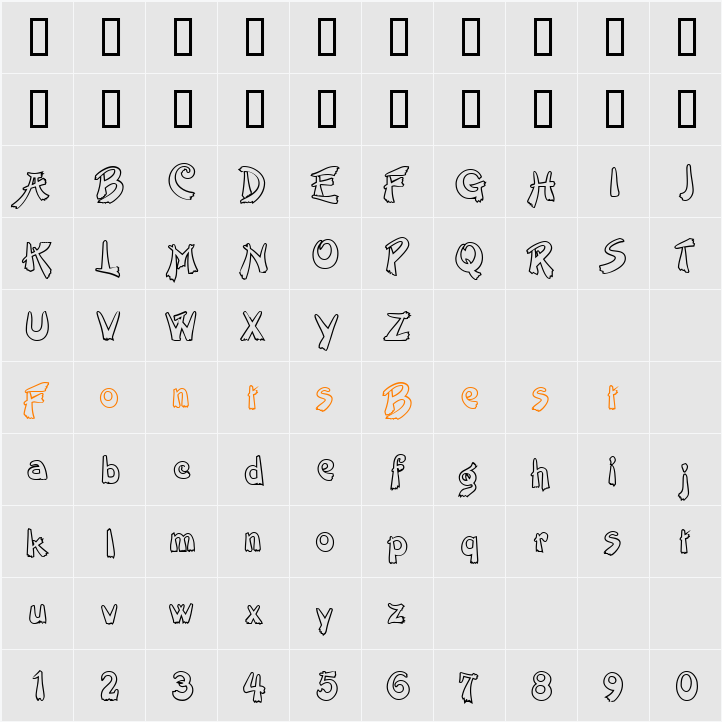 JI-Fluxes Character Map