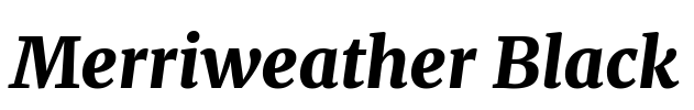 Merriweather Black Font Image