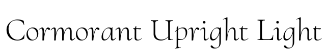 Cormorant Upright Light Font Image