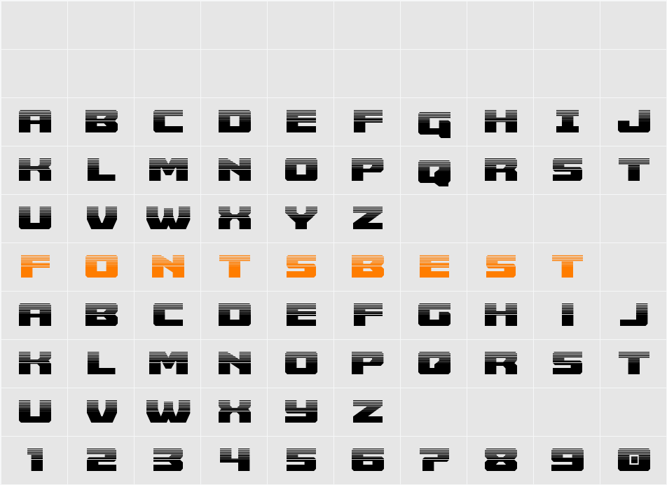 Cruiser Fortress Halftone Character Map