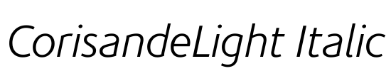 CorisandeLight Italic