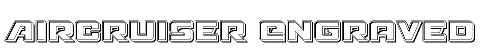 Aircruiser Engraved Font Image