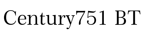 Century751 BT Font Image