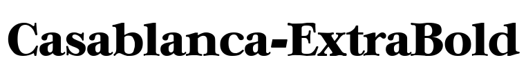 Casablanca-ExtraBold Font Image