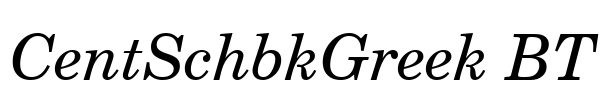 CentSchbkGreek BT Font Image