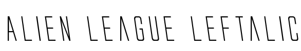 Alien League Leftalic Font Image