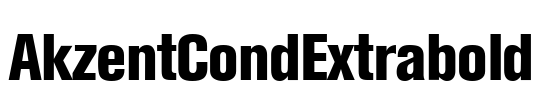 AkzentCondExtrabold Font Image