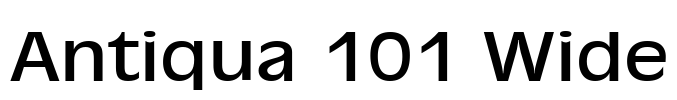 Antiqua 101 Wide Font Image