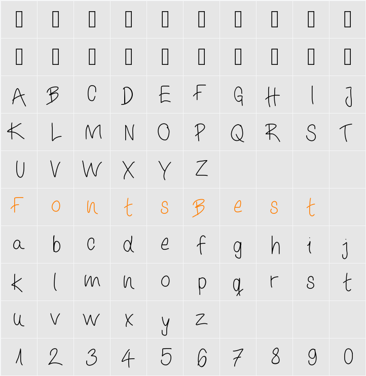 ItIsWritten Character Map