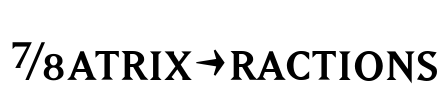 MatrixFractions Font Image