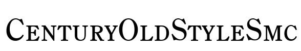 CenturyOldStyleSmc Font Image